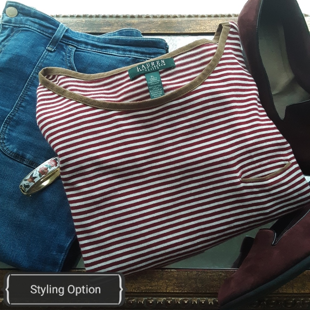 LAUREN Ralph Lauren • Long Sleeve • Striped Top